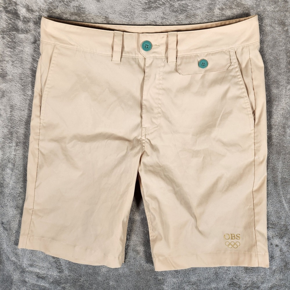Helly Hansen Shorts Mens Medium Beige Tokyo 2020 Olympics OBS Performance